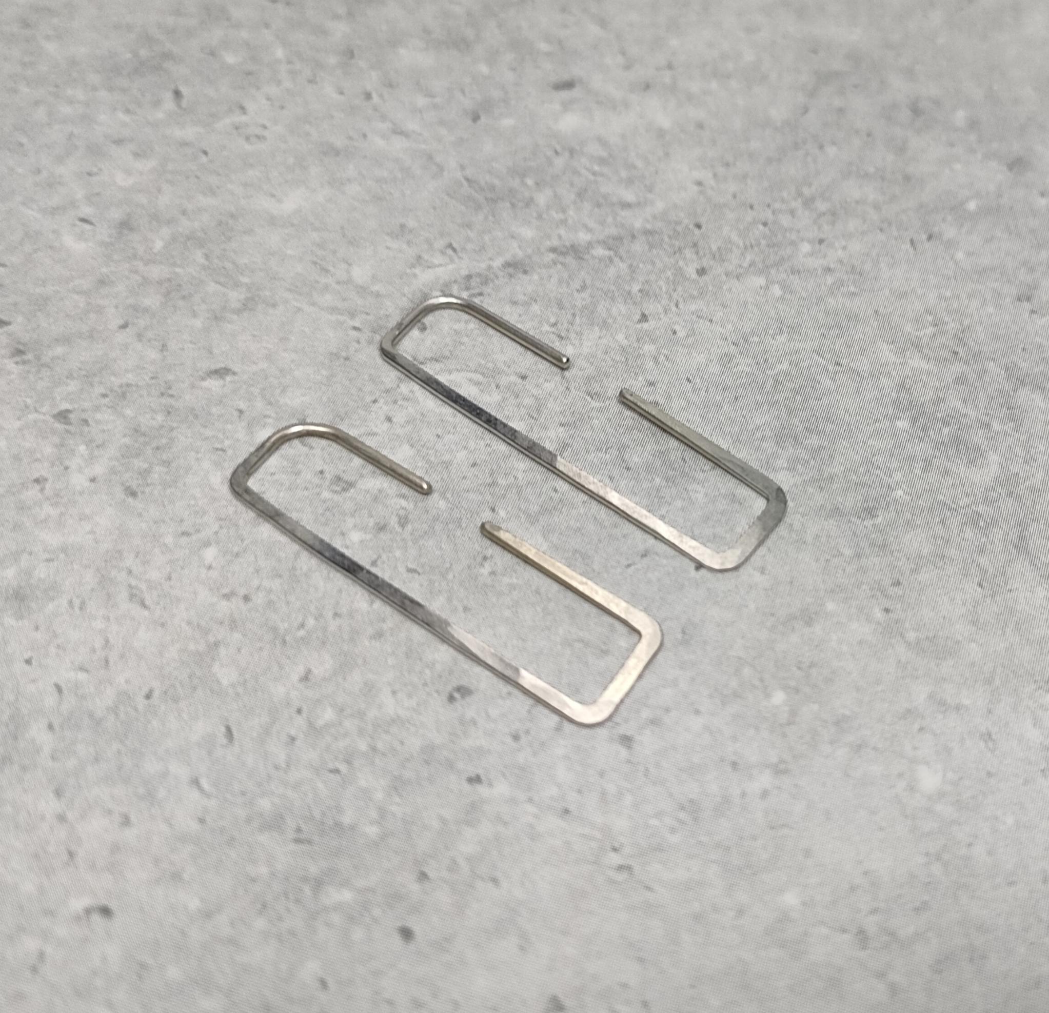 しかくフープピアス小【シルバー】 | 5枚目