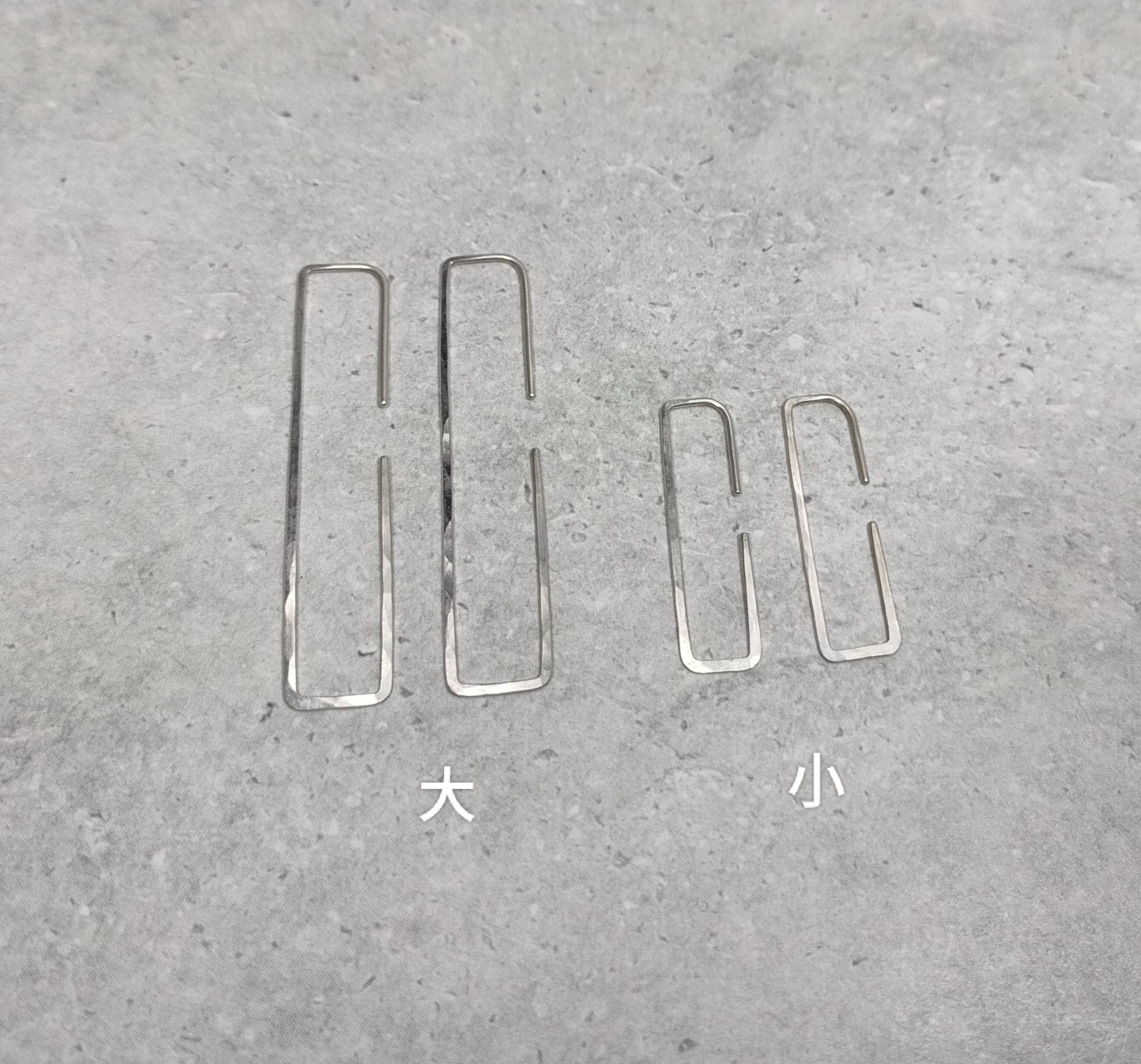 しかくフープピアス小【シルバー】 | 7枚目