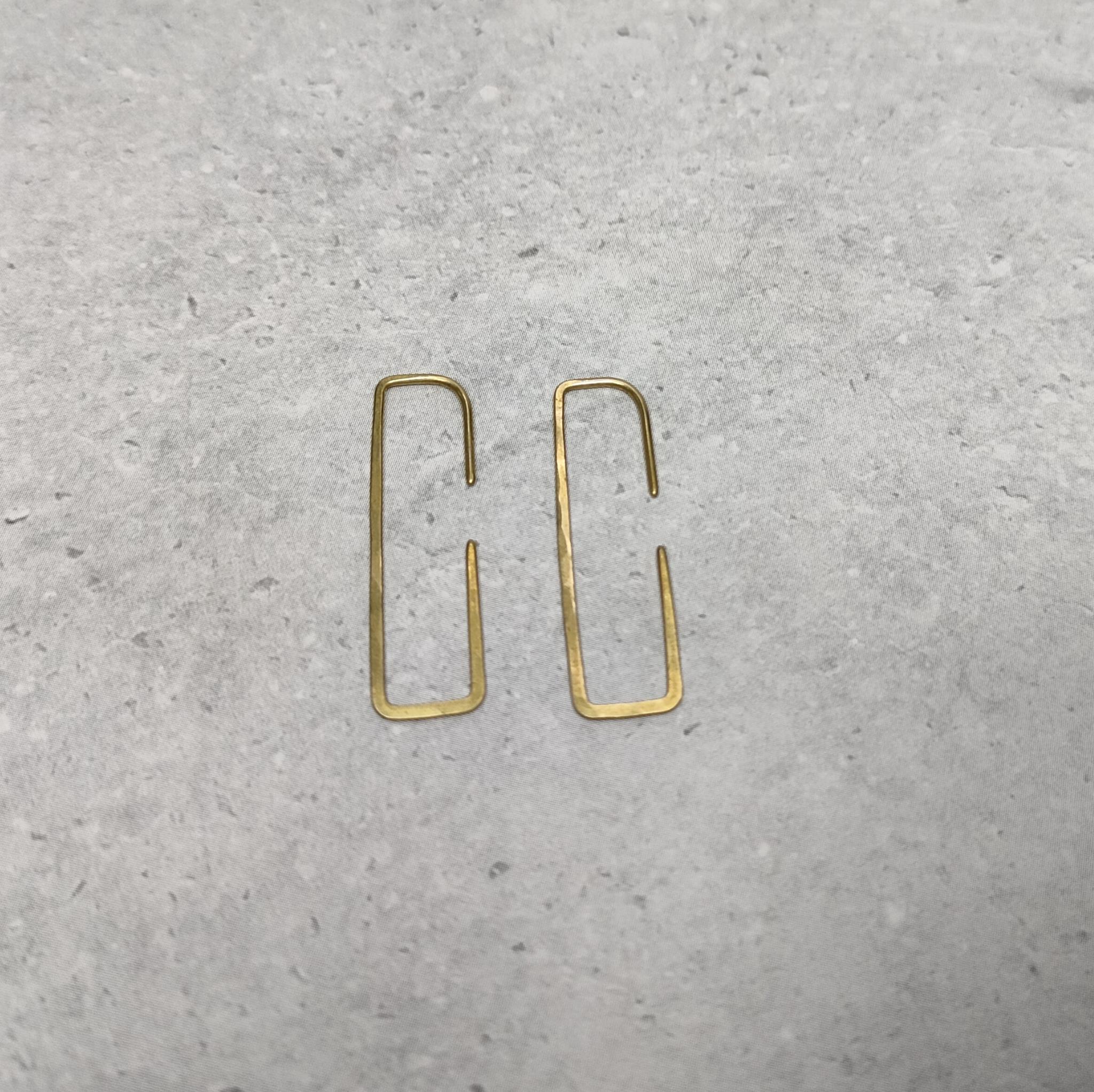 しかくフープピアス小【真鍮】 | 5枚目