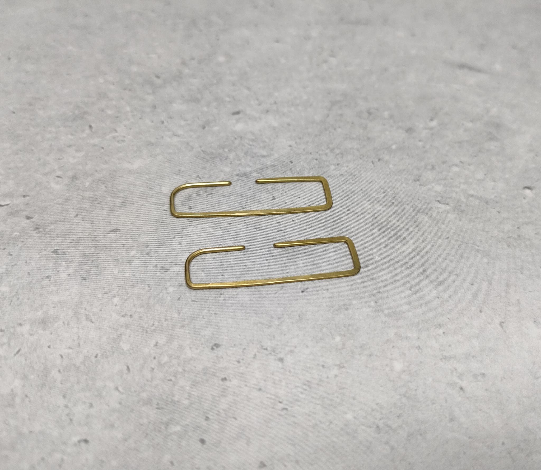 しかくフープピアス小【真鍮】 | 4枚目